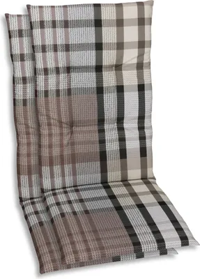 Produktbild von GO-DE Textil, Sesselauflage Hochlehner, 2er Set, Farbe: braun, Maße: 118 cm x 48 cm x 5 cm, Rueckenhoehe: 70 cm