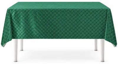 Productafbeelding van Benza – Fluwelen tafelkleed met glanzende diamantprint – Groen – 140 x 240 cm
