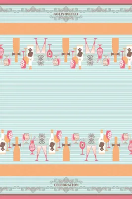 Produktbild von Sovie HOME Tischdecke Celebration in Mint-Orange aus Linclass® Airlaid 120 x 180 cm, 1 Stück