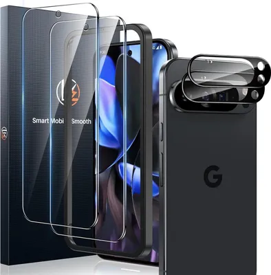 Produktbild von Panzer Schutz Glas für Google Pixel 9 Pro, 2 schutzfolie, 2 Kameraschutz, [9H], kratzfest, HD-Vollabdeckung