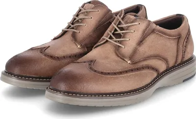 Produktbild von Bullboxer Herren Halbschuhe Braun Rauleder Budapester Lochmuster Größe:44