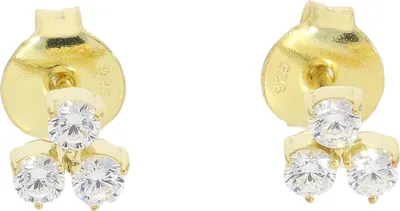 Produktbild von Ohrstecker 925 Silber gold plattiert Zirkonia JL16-06-0818 JuwelmaLux