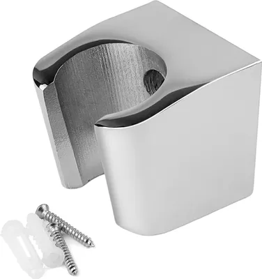 Produktbild von Zinklegierung Brausehalter,  Silber Handbrause Halterung, Duschkopfhalterung mit Schrauben, Produktabmessungen L x B x H: 3,5 x 3,3 x 3,1 cm, Kann im Badezimmer Verwendet Werden