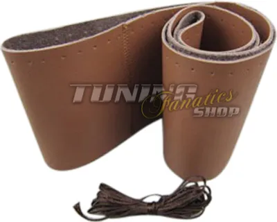 Immagine prodotto di Coprivolante in vera pelle PREMIUM Coprivolante in pelle 37-39cm per allacciatura MARRONE