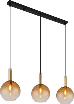 Produktbild von Globo Lighting Hängeleuchte Metall schwarz matt, 3x E14