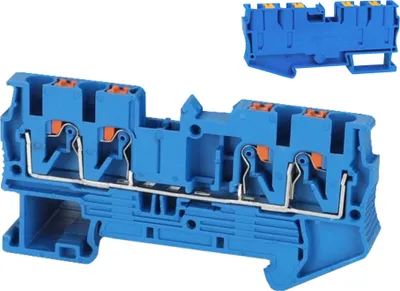 Produktbild von Reihenklemme Klemme Durchgangsklemme Verbindungskleme 1 Etage QUATTRO blau