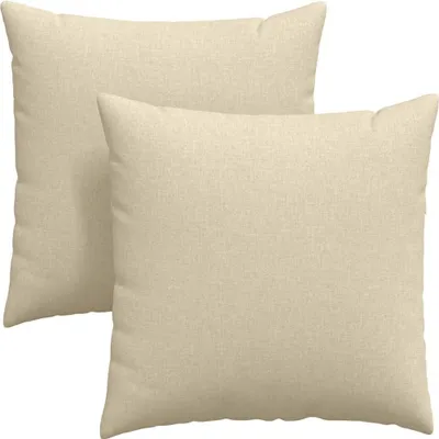 Immagine prodotto di vidaXL Cuscini per divano 2 pezzi Crema 60 x 60 cm in tessuto