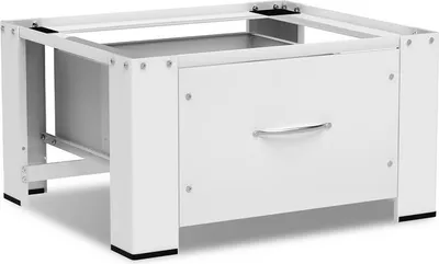 Image de Jayseuw Socle pour lave-linge avec tiroirs, socle pour lave-linge en acier, socle pour sèche-linge 62.5x54.5x32.5cm - acier