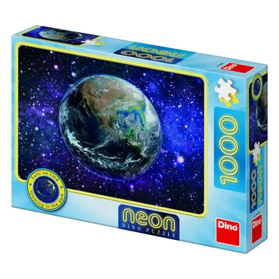 Produktbild von Dino Neon-Puzzle 1000 Teile Planet Erde