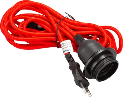 Produktbild von Textilkabel pendel Fassung E27 mit Schalter 4,5 Meter EC04C