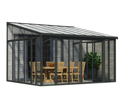 Produktbild von Palram - Canopia Aluminium Kaltwintergarten Sanremo Anthrazit 382x425x310 cm