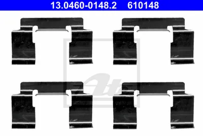 Produktbild von ATE 13.0460-0148.2 Zubehörsatz Scheibenbremsbelag Vorne für NISSAN ALMERA II Hatchback (N16) PRIMERA (P11) PRIMERA Hatchback (P11) Almera II Limousine