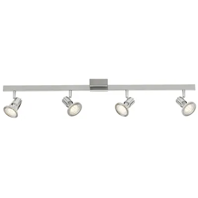 Imagen del producto de Lámpara de techo LED Sedna, cromada, de 92 cm, con 3 bombillas GU10 de 4W cada una, 1050 lúmenes, luz blanca cálida de 3000K, con posibilidad de inclinación