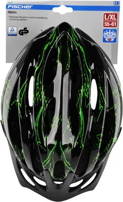 Produktbild von Fischer Erwachsene Fahrradhelm Radhelm Cityhelm Schwarz grün L/XL