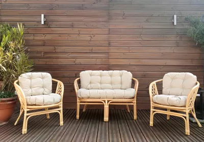 Produktbild von Gartenbankauflage Bankauflage Bankkissen Sitzkissen Sitzpolster Steve 6 tlg. Set Beige