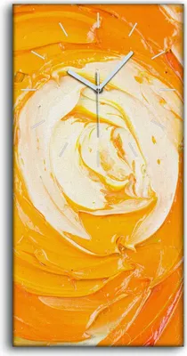 Produktbild von Küche Wohnzimmer Wand Leinwand Uhr 30x60 Kunst Abstrakte Malerei von Kreisen - weiße Hände