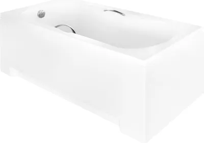 Produktbild von ECOLAM Badewanne Wanne Acryl Rechteck AR-Besco 170x70 + Handgriffe Schürze Füße Silikon Ablaufgarnitur Ab- und Überlauf GRATIS