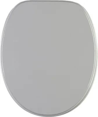 Produktbild von SANILO WC-Sitz Grau Absenkautomatik Manhattan Holz, Außen: 47,0/37,7 cm; Innen: 26,7/23,0 cm; Scharniere: 11,5-20,5 cm verstellbar; bis 200 kg
