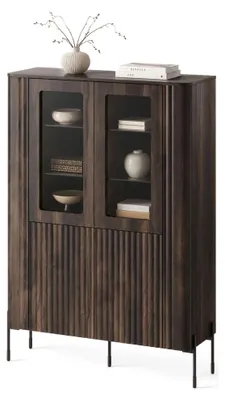 Produktbild von Cimino - Vitrine, 110x40x160 cm, Walnussbraun, 8 Regale