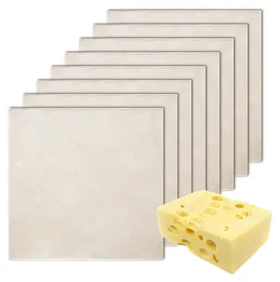 Produktbild von 8 Stück Passiertuch, Passiertücher Seihtuch Knödeltuch Käsetuch klassich fein gewebt Waschbar Wiederverwendbar Reißfest 50x50cm