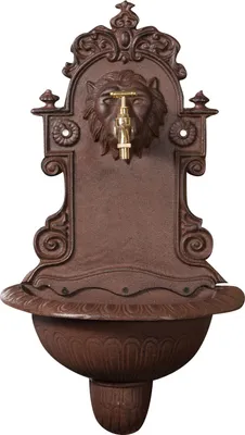 Produktbild von Wandbrunnen aus Gusseisen Antik Rost L35xPR18xH60,5 cm