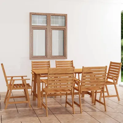 Produktbild von "2024 Moderne" 7-tlg. Garten-Essgruppe Massivholz Akazie - Gartenset Sitzgruppeen Neu3864481