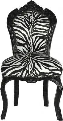 Produktbild von Barock Esszimmer Stuhl Zebra / Schwarz