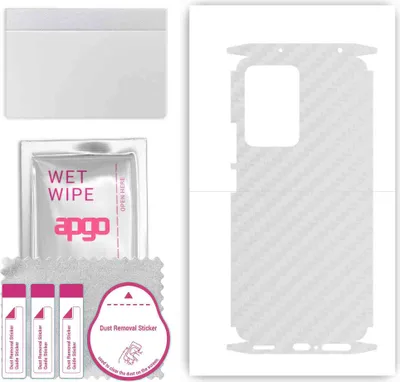 Produktbild von apgo Rückseite + Seiten Schutzfolie, Skin, kompatibel mit Xiaomi 13 Lite, Hinten Displayschutzfolie aus Vinylfolie, kratzfest, einfache Montage - Transparenter Kohlenstoff