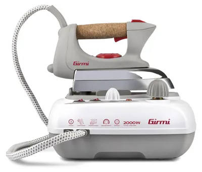Obrázok produktu pre Girmi ST03, 2000 W, 50 g/min, Hliníková žehliaca plocha, 3 bar, 0,7 L, Šedá, Biela