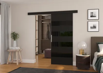 Obrázek produktu pro Posuvné dveře 86 cm EABRIX - černé