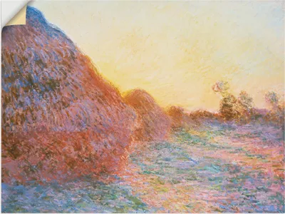 Produktbild von ARTland Wandbild, selbstklebend Strohschober im Sonnenlicht. 1891 Größe: 60x45 cm