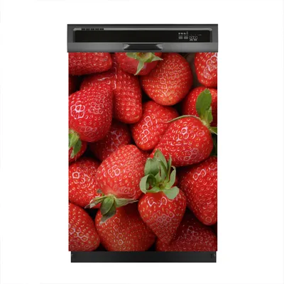 Produktbild von Magnete Dekorative 60x80 cm Küche Magnetmatte Spülmaschine - frische Erdbeeren