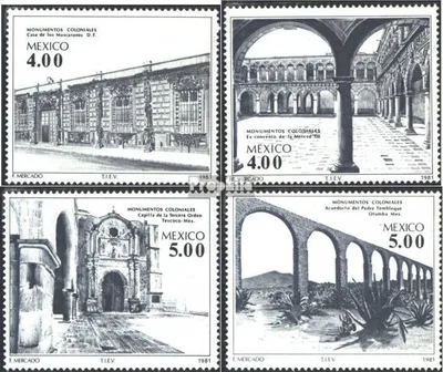 Produktbild von Briefmarken Mexiko 1981 Mi 1773-1776 (kompl.Ausg.) postfrisch Gebäude aus Kolonialzeit