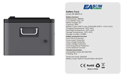 Produktbild von Solarwechselrichter, Smarte APP-Steuerung, Parallele Batteriestützung, 2880wh Batterie