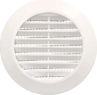 Produktbild von KOTARBAU® Lüftungsgitter Weiß Rund Durchmesser 70 mm mit Insektenschutzgitter