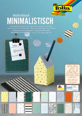Image de folia 48849 folia Motivblock "Minimalistisch", 240 x 340 mm, 20 Blatt