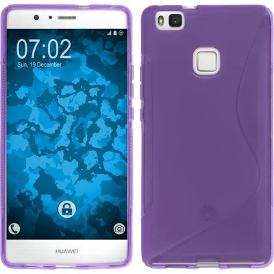 Produktbild von PhoneNatic Case kompatibel mit Huawei P9 Lite - lila Silikon Hülle S-Style + 2 Schutzfolien