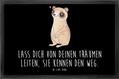 Produktbild von Mr. & Mrs. Panda fußmatte Plumplori Glücklich 50 x 75 cm - Schwarz - Geschenk, Glück, Gummimatte, Niedlich, Schmutzfangmatte, Lustige Sprüche, Schmutzmatte, bodenmatte