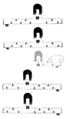 Produktbild von METZGER 109-1048 Zubehörsatz Scheibenbremsbelag Vorne für VW Golf IV Schrägheck (1J1) GOLF III (1H1) GOLF II (19E, 1G1) Golf IV Variant (1J5) POLO