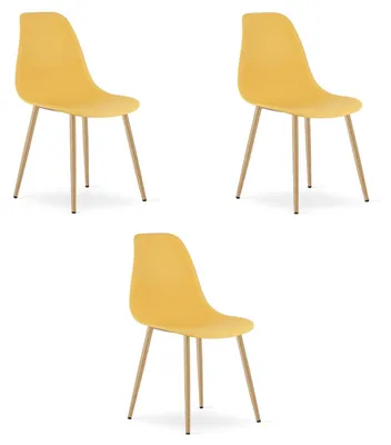 Obrázok produktu pre Stolička WAT horčicová / prírodné nohy x 3