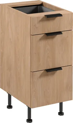 Produktbild von küchenunterschrank 40 cm mit Schubladen ohne Arbeitsplatte,  Sorento D40S3 Sonoma Eiche