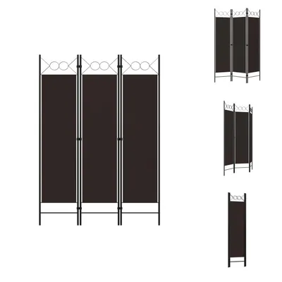 Produktbild von vidaXL 3-tlg. Raumteiler Braun 120 x 180 cm -  Raumteiler