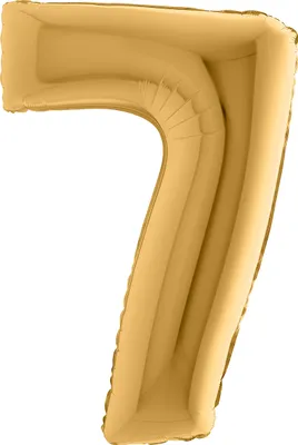 Zdjęcie produktu dla Balon foliowy Cyfra 7 Złota - 102 cm Grabo
