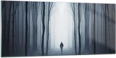 Produktbild von Bilder auf glas - Einteilig - Charakter Wald Einsamkeit - 120x50cm - Glasbilder - Wandbilder - Bilder - Wanddekoration aus Glas - Glas Bilder - Wandbild auf Glas - GAB120x50-4142