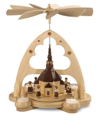 Produktbild von 1-stöckige Pyramide Kirche in Seiffen (34cm) von Müller Kleinkunst