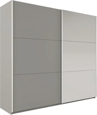 Produktbild von Schwebetürenschrank Vago 200, 2 Türen Kleiderschrank mit 1 Spiegel, Moderne Garderobe, Schrank in Größe: 200 x 215 x 65 cm