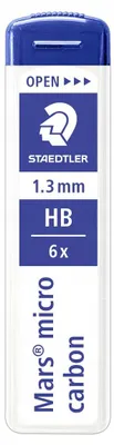 Image de STAEDTLER® 250 13-HB Mine fine Mars micro 1,3 mm HB 6 pièces
