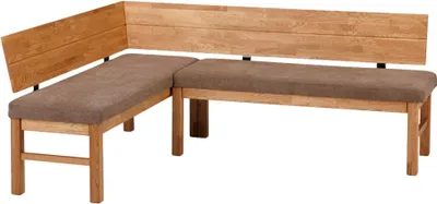 Produktbild von Eckbank Danny aus Massivholz 155 x 194 x 84 Küchenbank massiv Wildeiche geölt/Braun 12170-155194