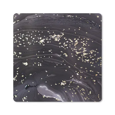 Produktbild von MuchoWow® Mauspad Mousepad Marmor - Schwarz - Gold - Grau 30x30 cm - Mousepads - Maus Mat - Pad - Mausunterlage - Gaming