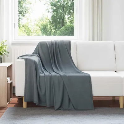 Produktbild von "Schlussverkauf" Wohndecken 24 Stück - Einfache Pflege - Dunkelgrau 170x130 cm Fleece  C8654